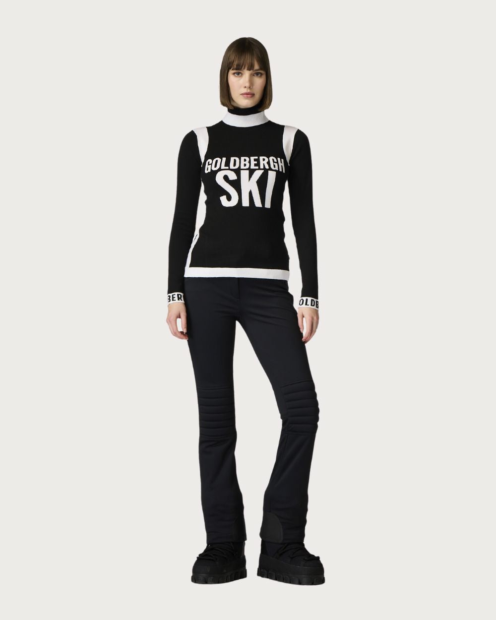 Womens Goldbergh Noemi Long Sleeve Knit Sweater - Black Après | Travel Goldbergh
