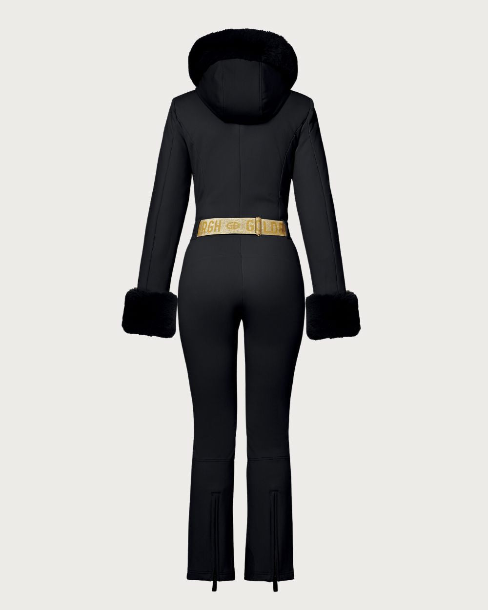 Womens Goldbergh Vita Faux Border Ski Suit - Black One Piece Suits Goldbergh