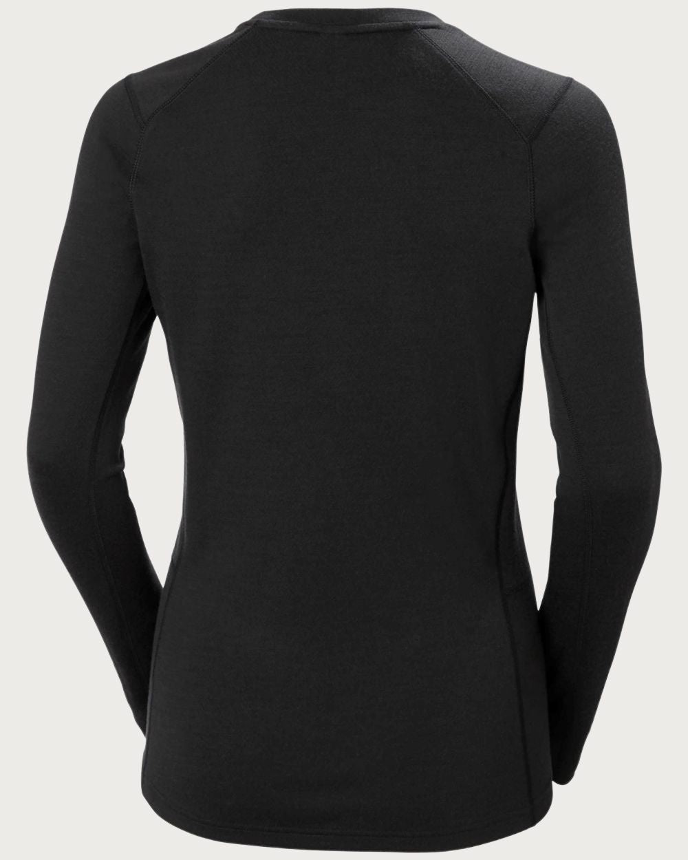 Womens Helly Hansen LIFA Merino Midweight Thermal Crew - Black Thermals Helly Hansen