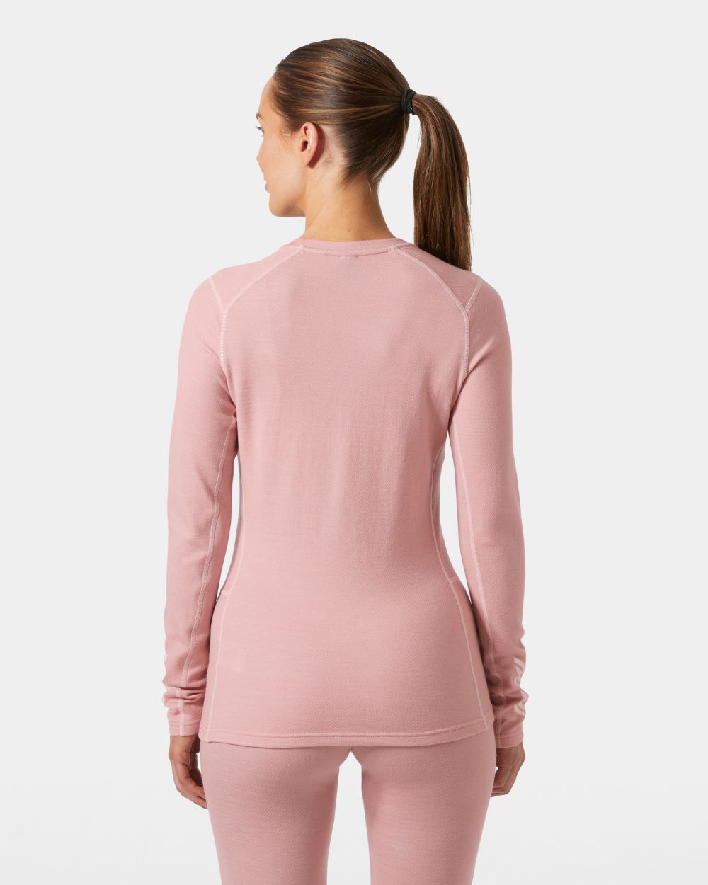 Womens Helly Hansen LIFA Merino Midweight Thermal Crew - Pink Salt Thermals Helly Hansen