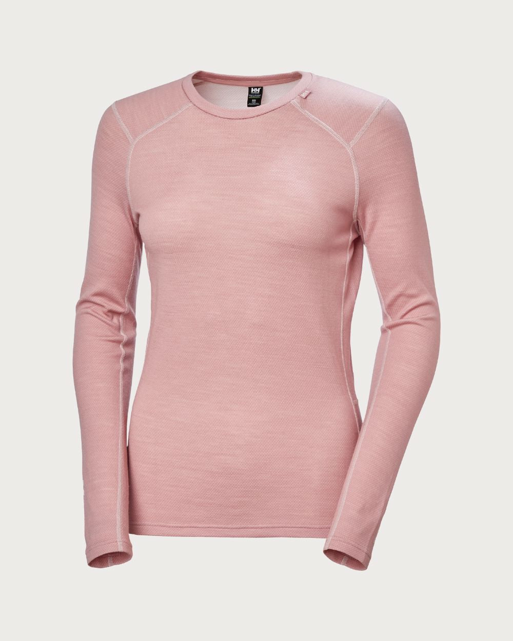 Womens Helly Hansen LIFA Merino Midweight Thermal Crew - Pink Salt Thermals Helly Hansen XS INTL / 8 AU