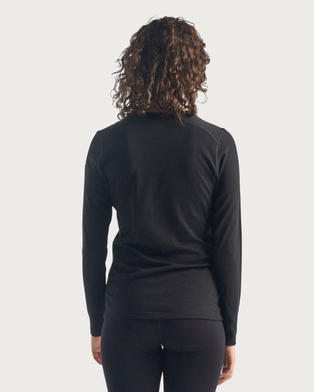 Womens Icebreaker Merino 200 Oasis Thermal Long Sleeve Crewe - Black Thermals Icebreaker