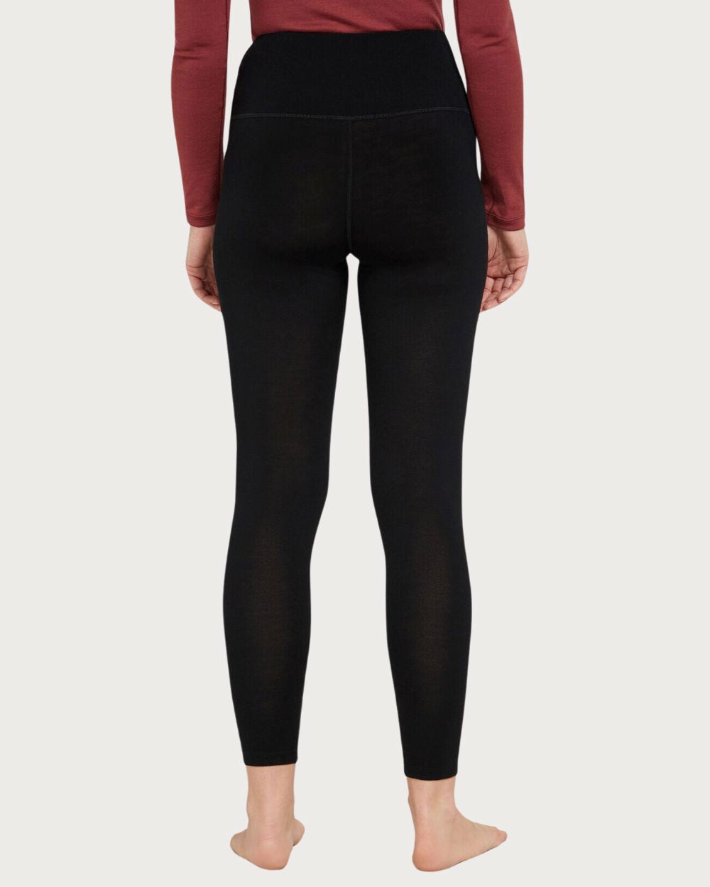 Womens Icebreaker Merino 260 Tech High Rise Leggings - Black Thermals Icebreaker
