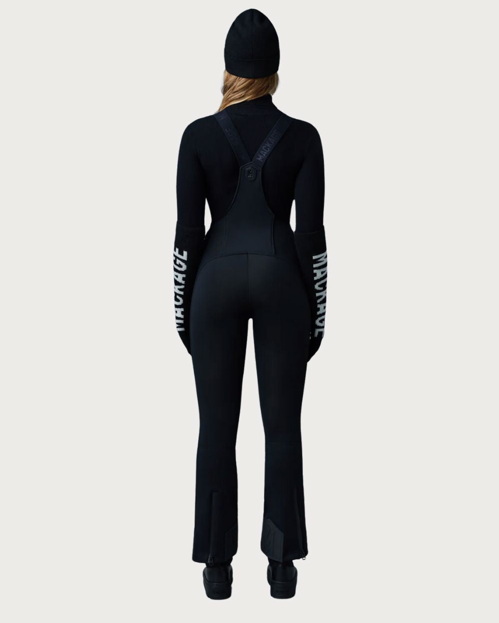 Womens Mackage Gia-R Bib Pant - Black Pants Mackage