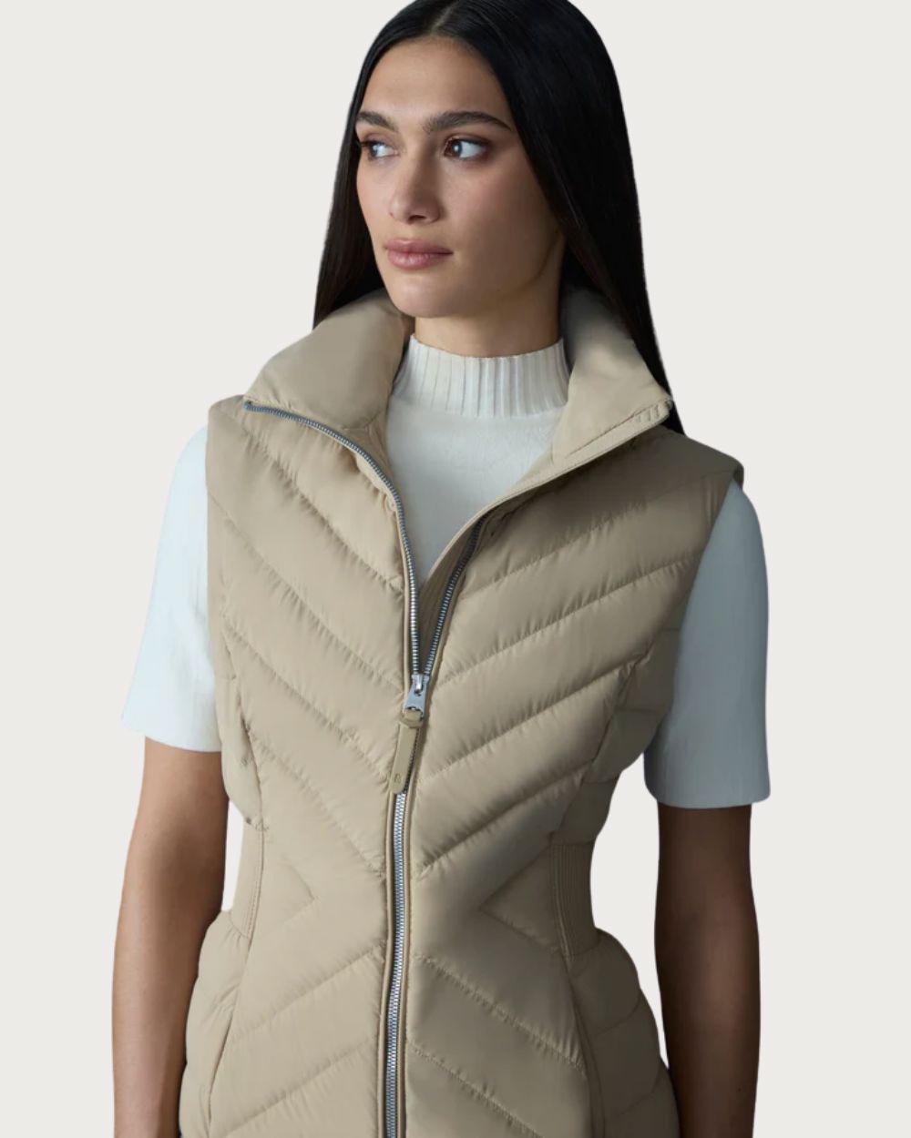 Womens Mackage Hoshi Vest - Light Camel Après | Travel Mackage