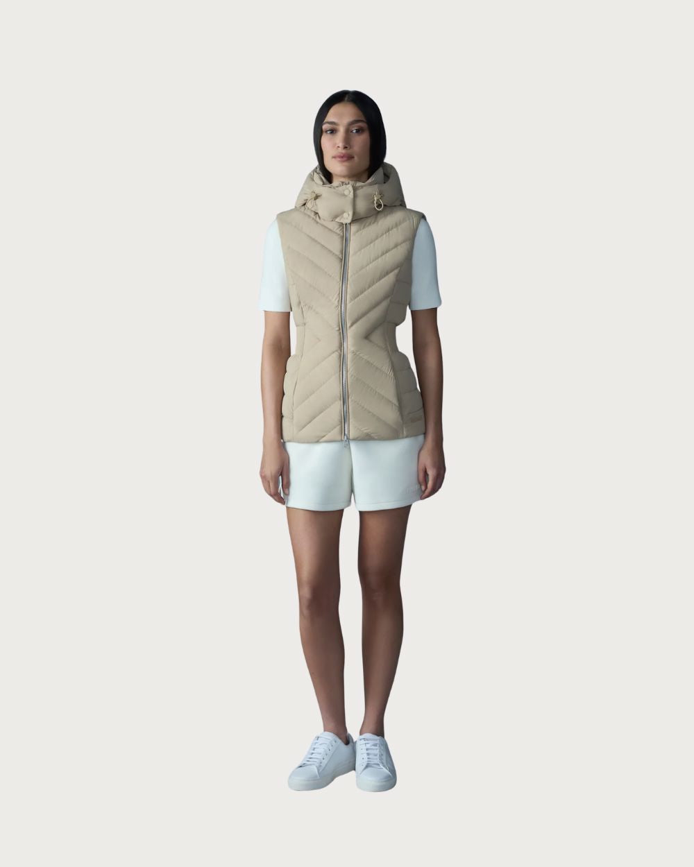 Womens Mackage Hoshi Vest - Light Camel Après | Travel Mackage