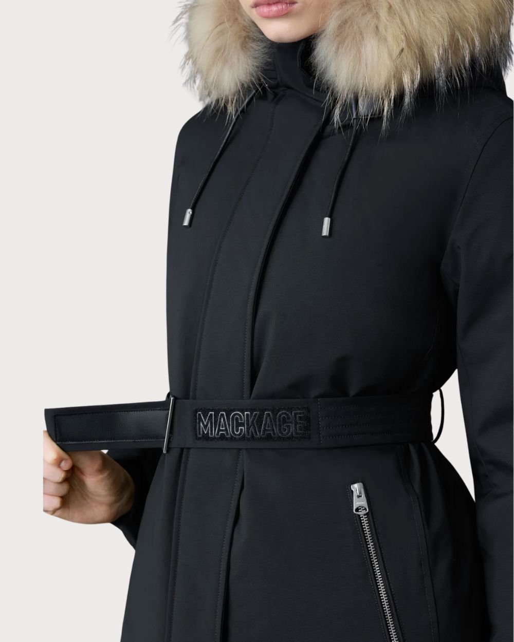 Womens Mackage Jeni-F 2-In-1 Down Parka Real Fur- Black Après | Travel Mackage