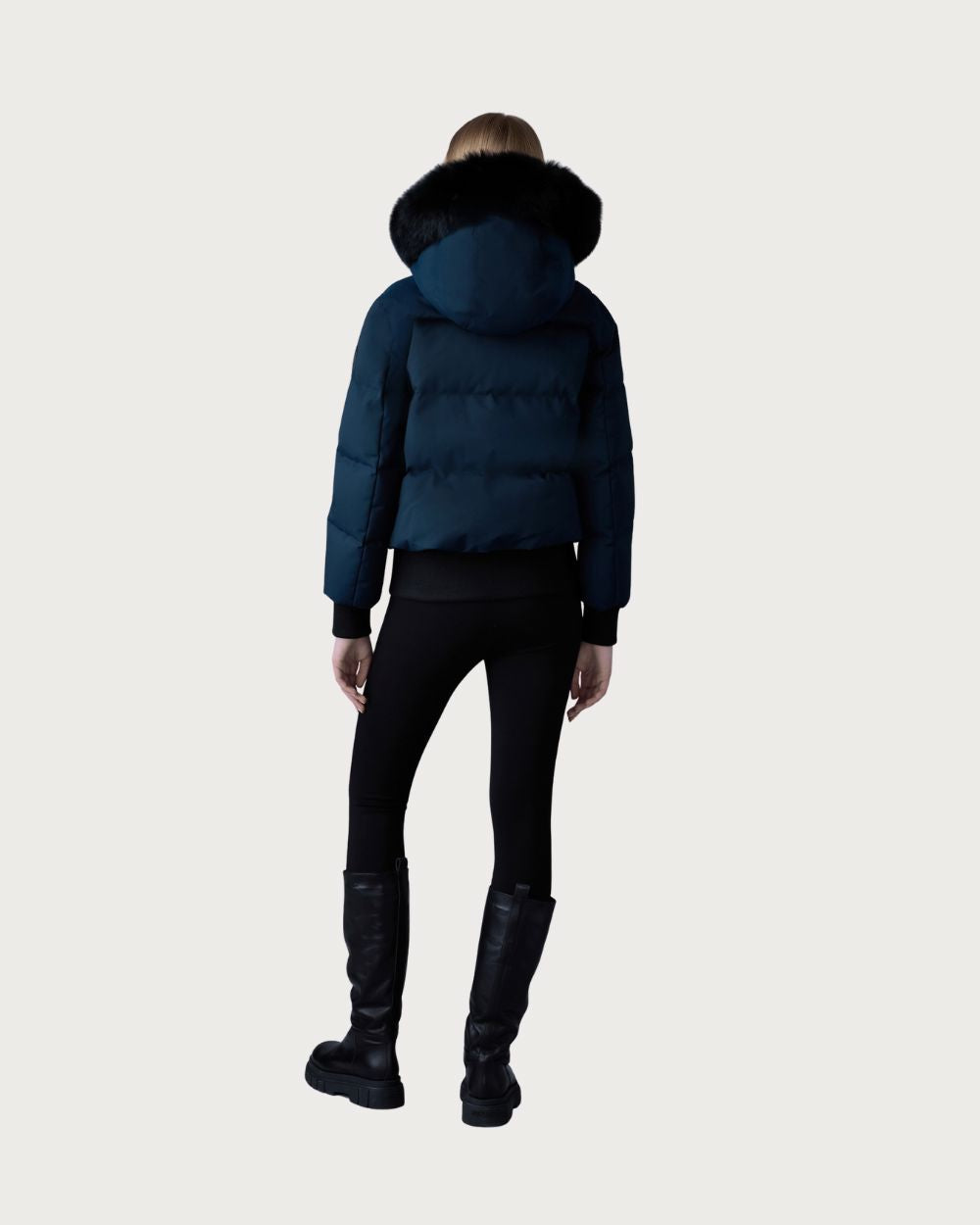 Womens Mackage Nefi-BX Down Jacket - Navy Après | Travel Mackage