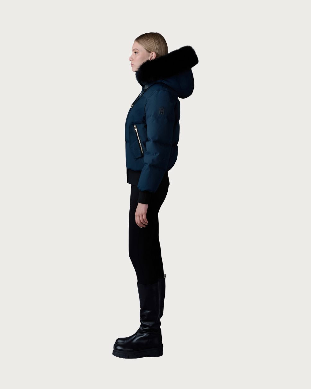 Womens Mackage Nefi-BX Down Jacket - Navy Après | Travel Mackage