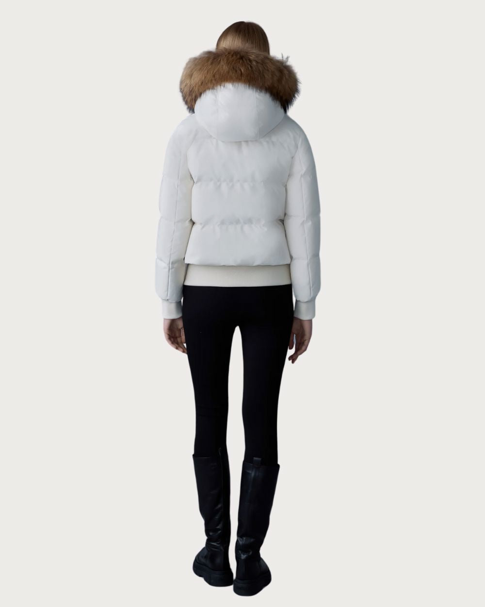 Womens Mackage Nefi-FZ Down Jacket - Cream Après | Travel Mackage