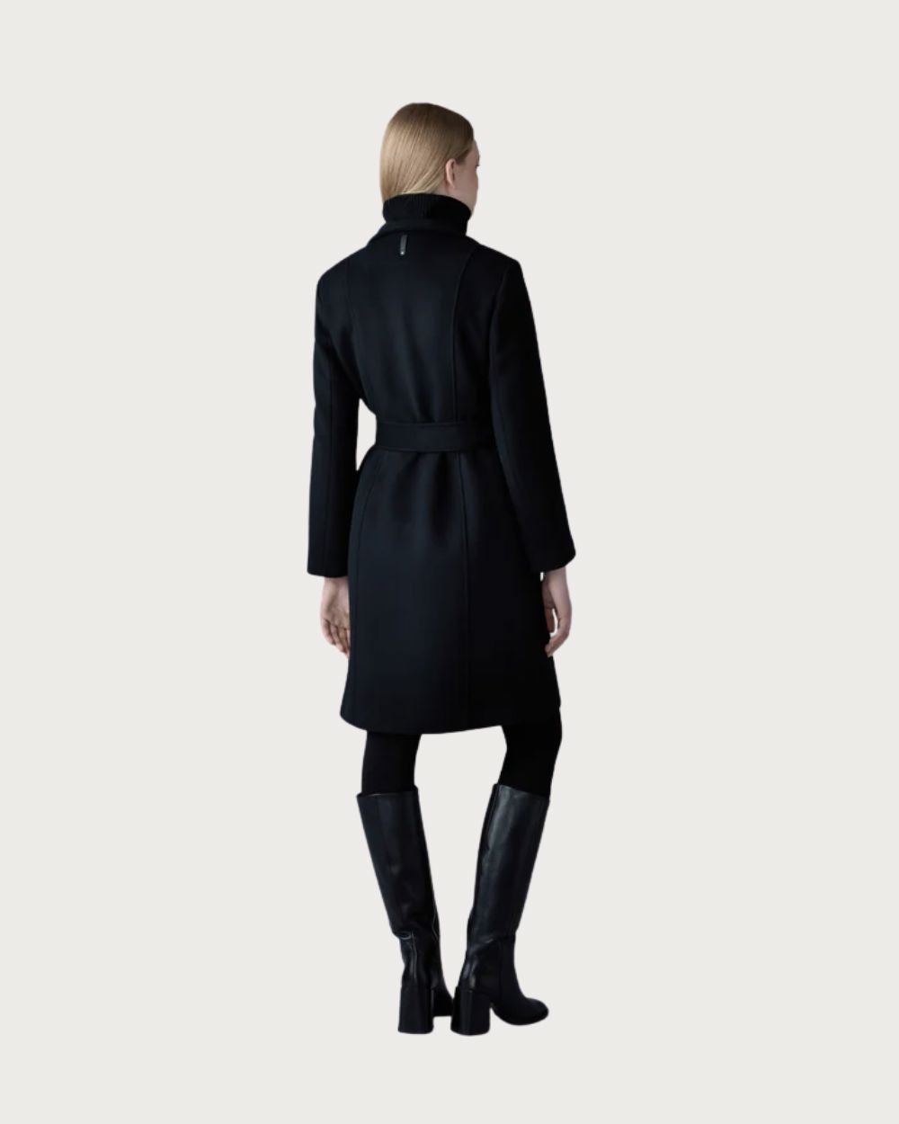 Womens Mackage Norita-Z 2-in-1 Double Face Wool Coat - Black Après | Travel Mackage