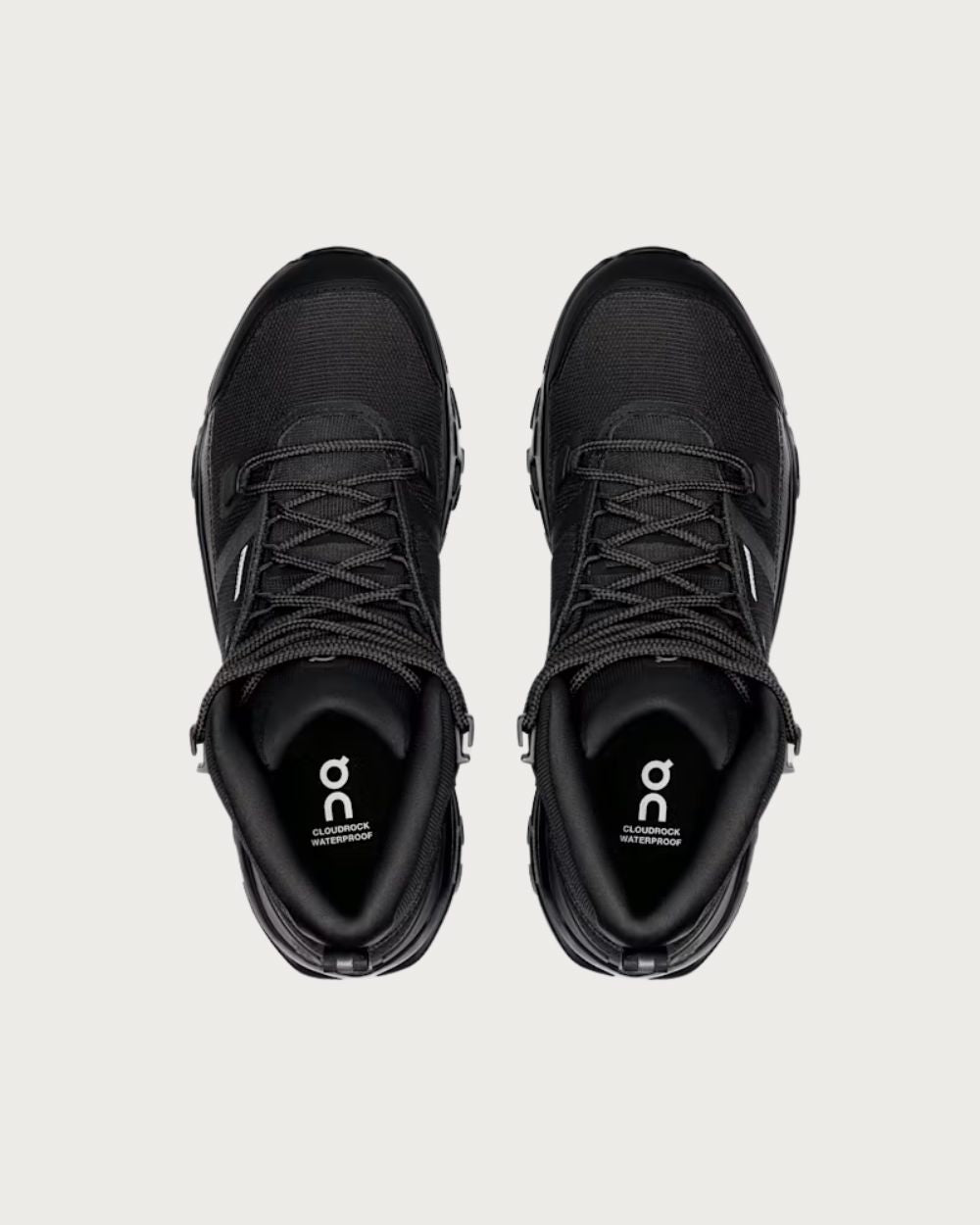 Womens On Cloudrock Mid Waterproof Boot - Black Footwear On Running