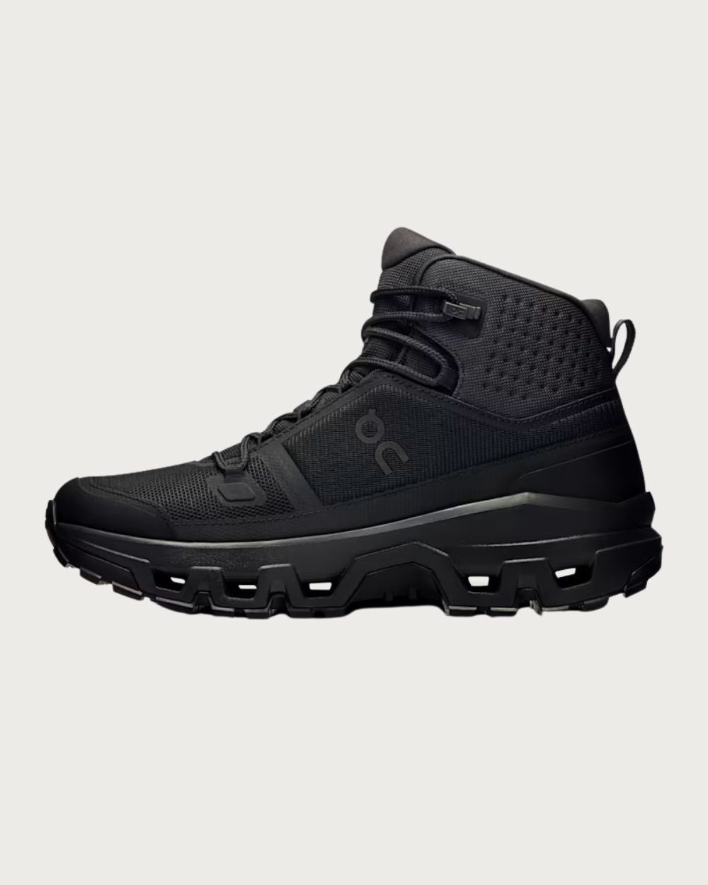 Womens On Cloudrock Mid Waterproof Boot - Black Footwear On Running