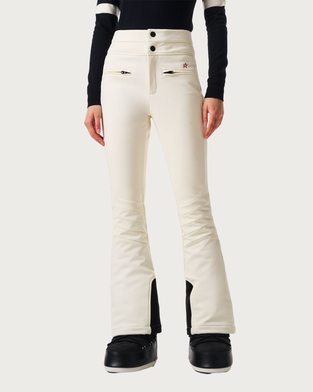 Womens Perfect Moment Aurora High Waist Flare Pant 26 - Snow White Pants Perfect Moment