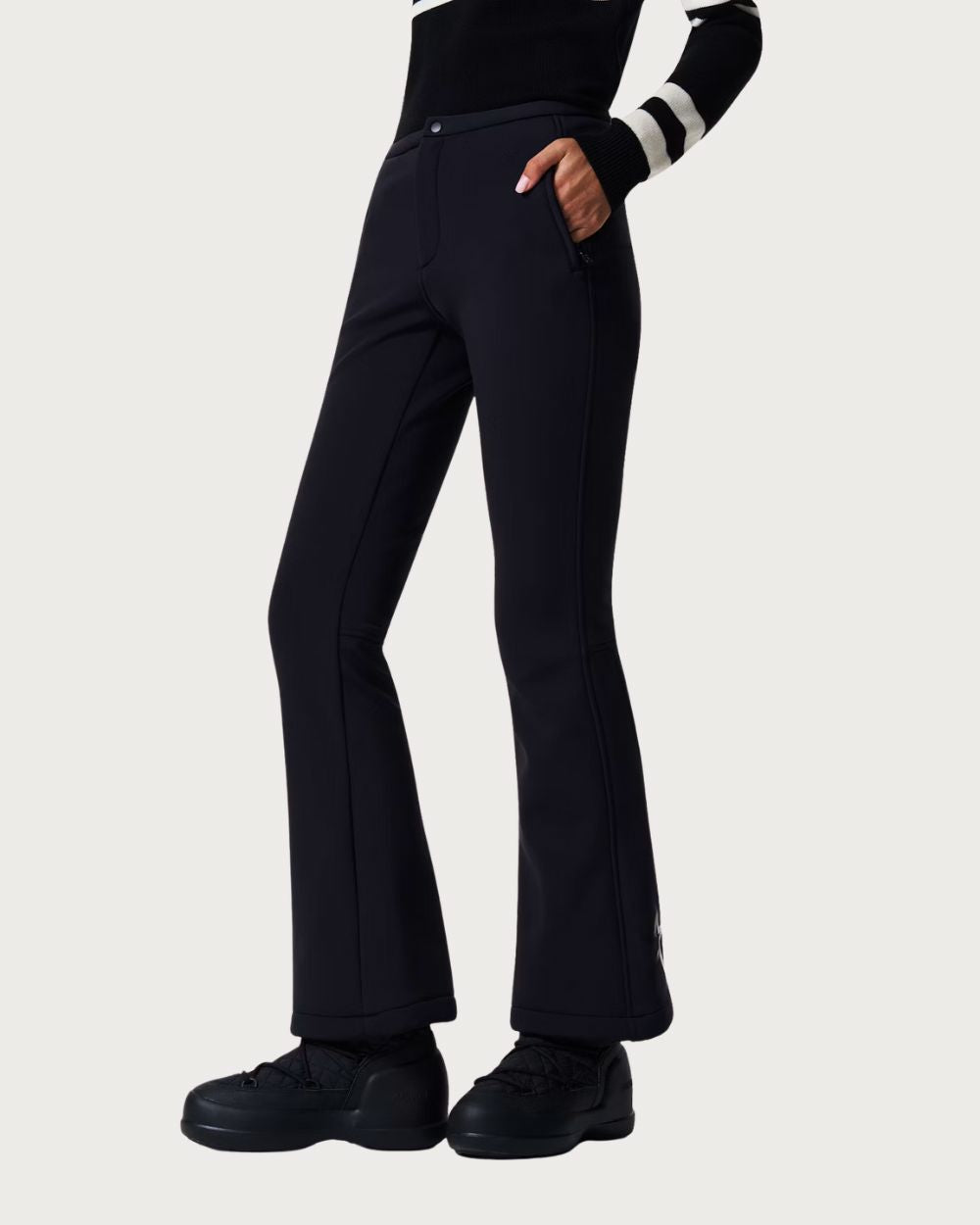 Women's Perfect Moment Aurora Mid Rise Apres Pant - Black Pants Perfect Moment