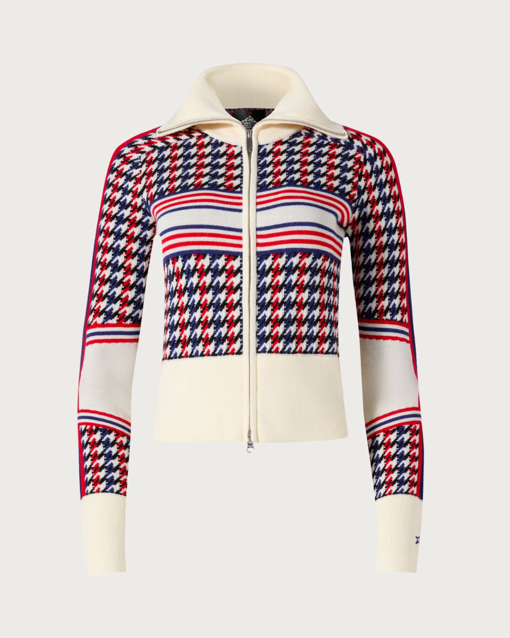 Women's Perfect Moment Houndstooth Classic Ski Sweater - Houndstooth Knitwear Perfect Moment XS / AU XS