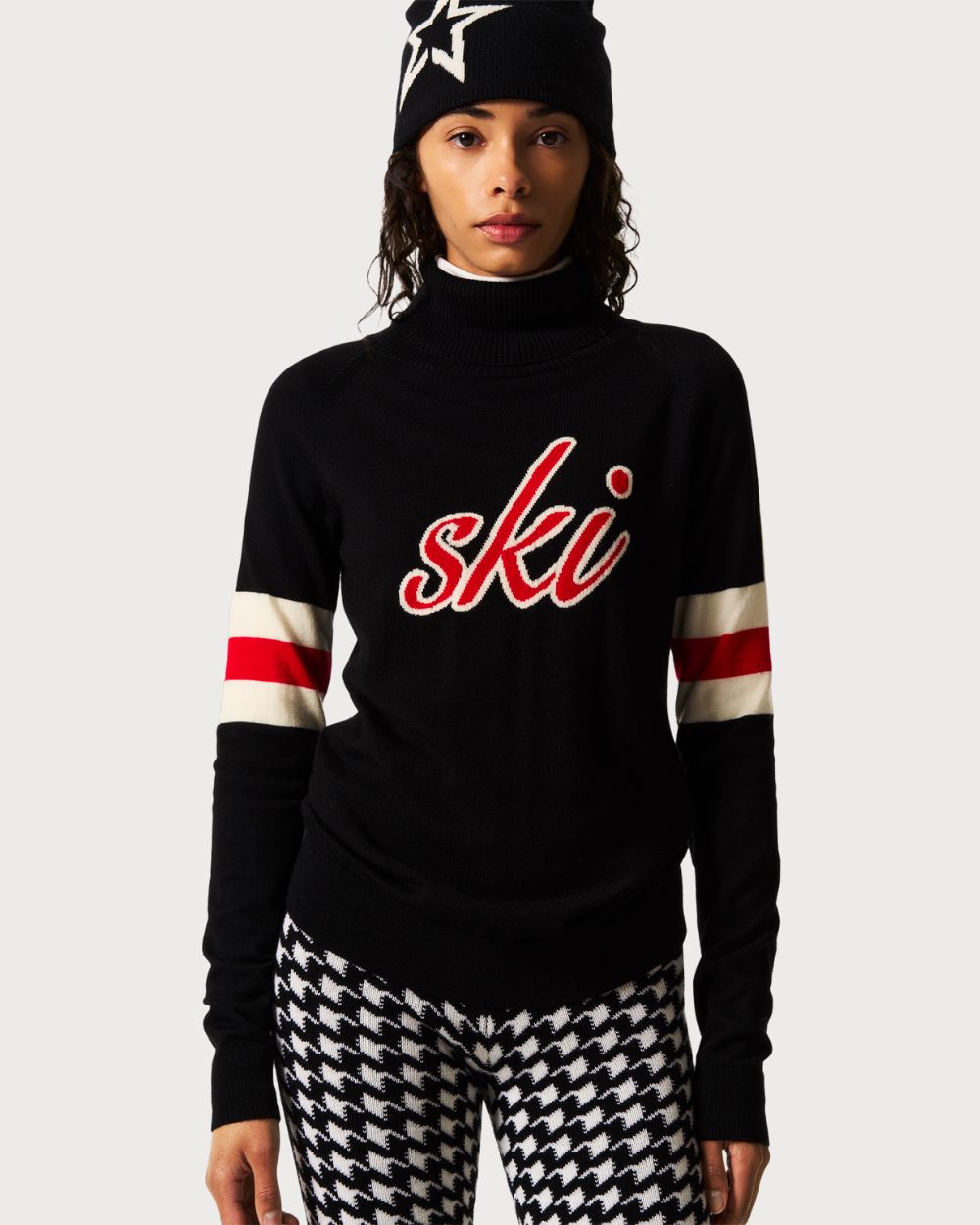 Womens Perfect Moment Neve Wool Sweater - Black Knitwear Perfect Moment