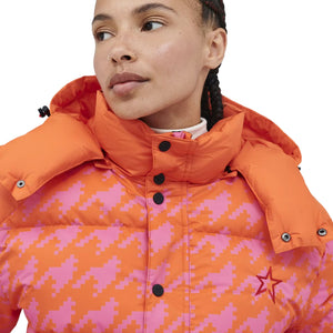 Womens Perfect Moment Puffer II Jacket - Houndstooth Azela Pink/Red Jackets Perfect Moment 