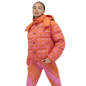 Womens Perfect Moment Puffer II Jacket - Houndstooth Azela Pink/Red Jackets Perfect Moment 