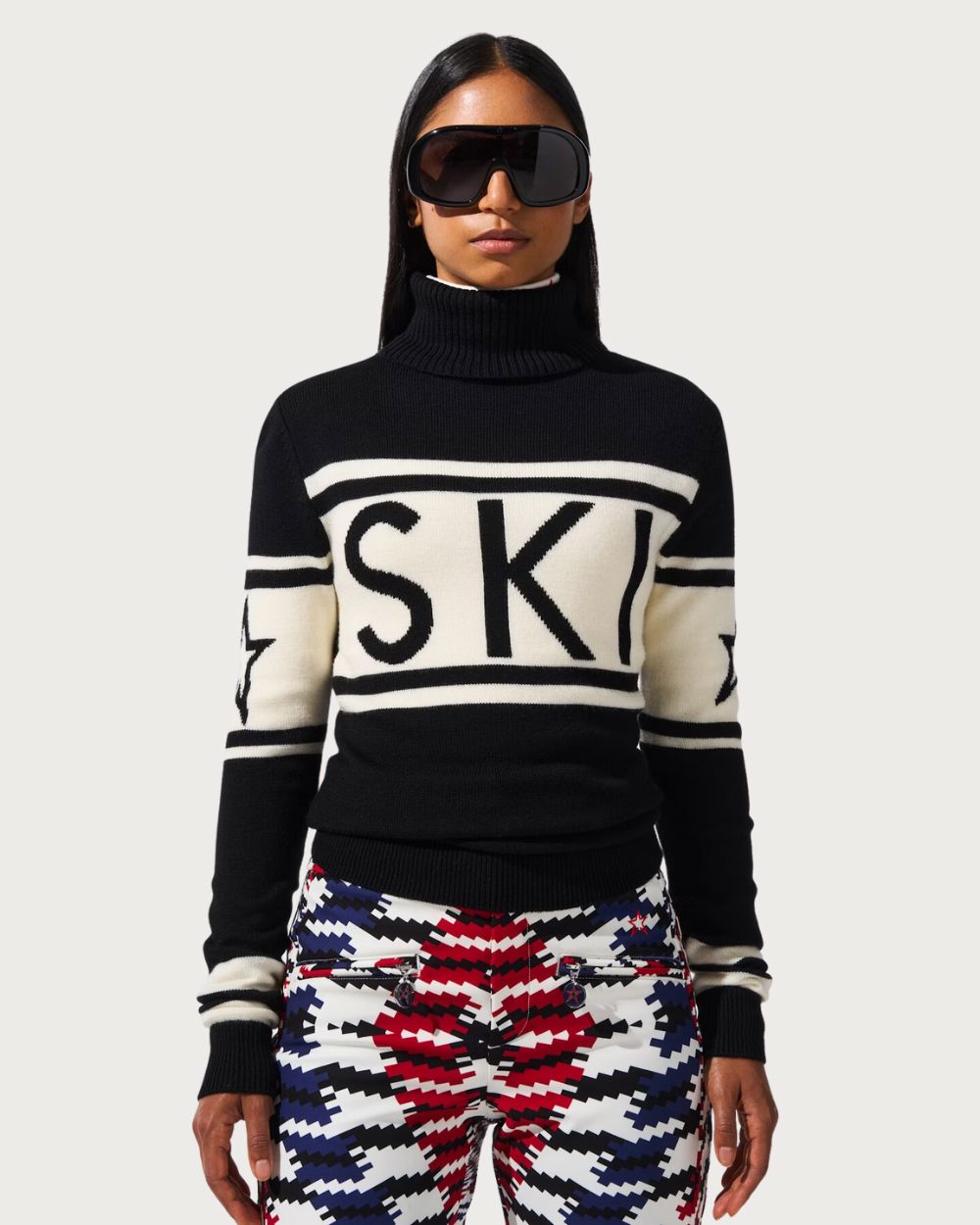 Womens Perfect Moment Schild Merino Wool Sweater - Black Knitwear Perfect Moment