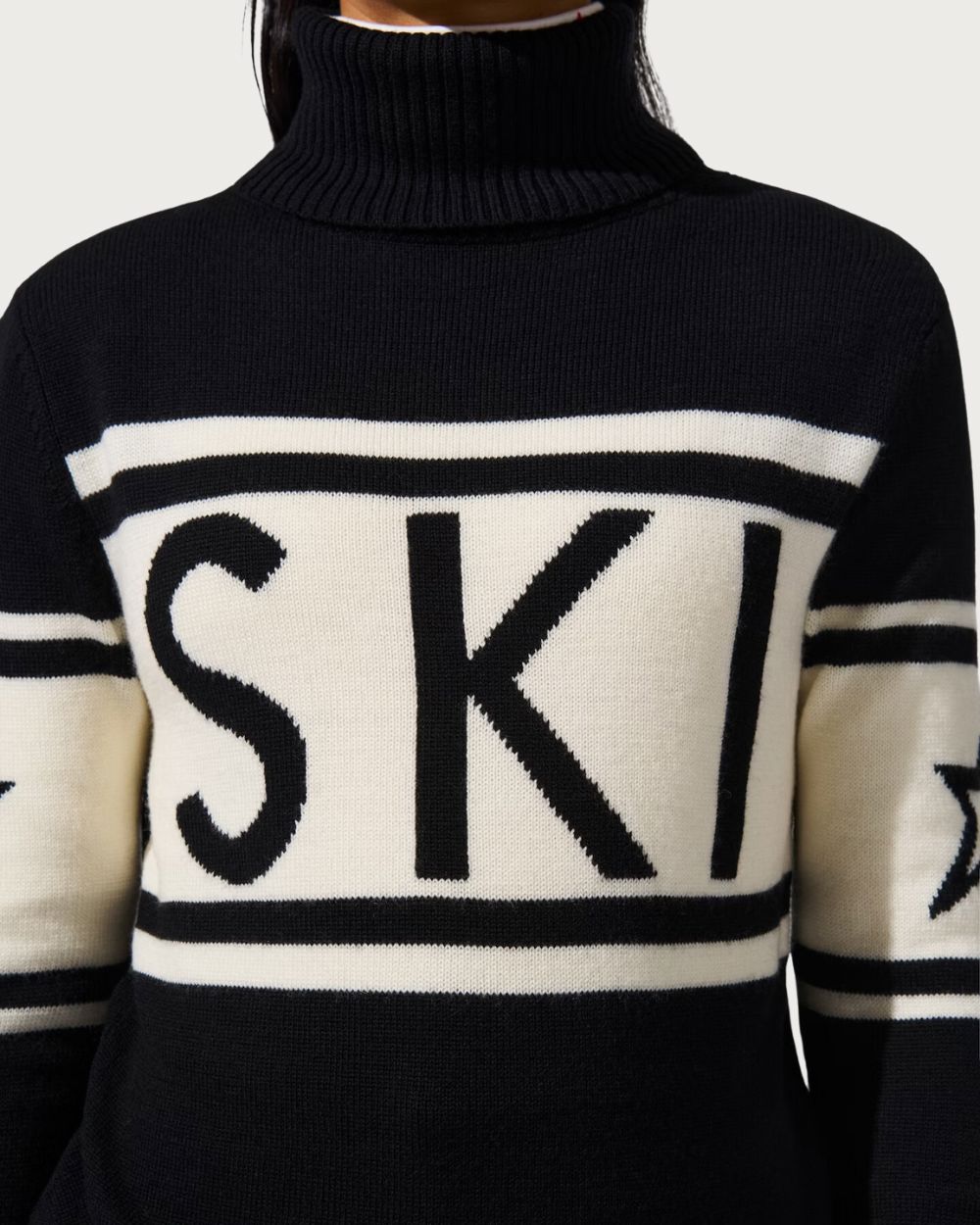 Womens Perfect Moment Schild Merino Wool Sweater - Black Knitwear Perfect Moment