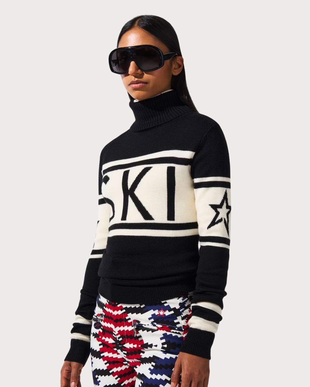 Womens Perfect Moment Schild Merino Wool Sweater - Black Knitwear Perfect Moment