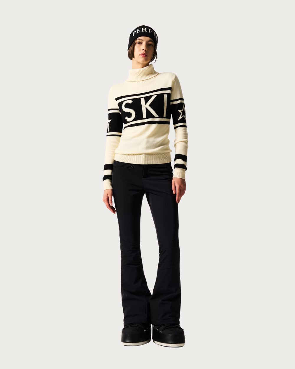 Womens Perfect Moment Schild Merino Wool Sweater - Snow White Knitwear Perfect Moment