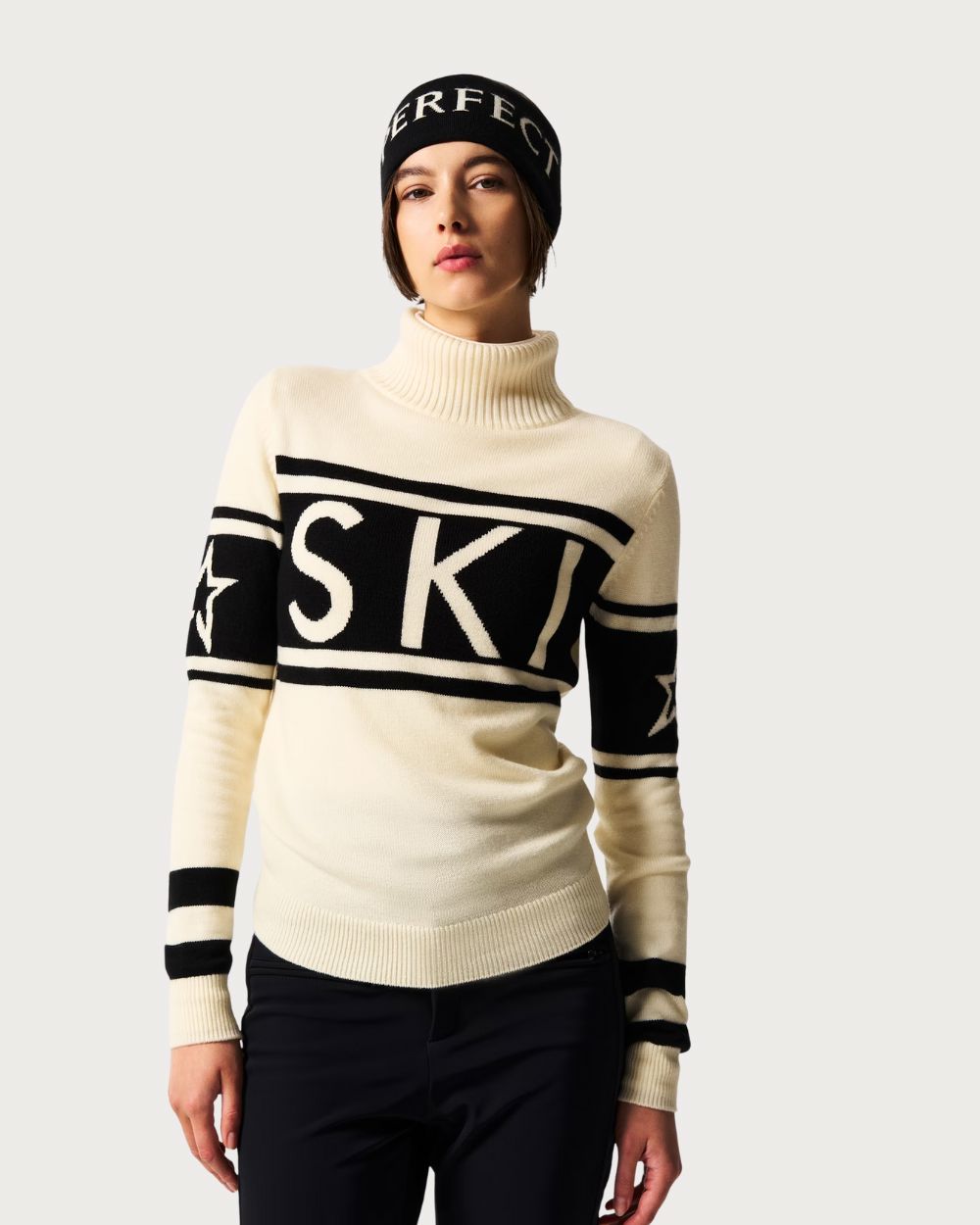 Womens Perfect Moment Schild Merino Wool Sweater - Snow White Knitwear Perfect Moment