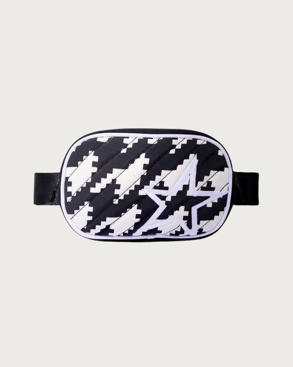 Women's Perfect Moment Star Bum Bag - Black and White Houndstooth Accessories Perfect Moment OSFA