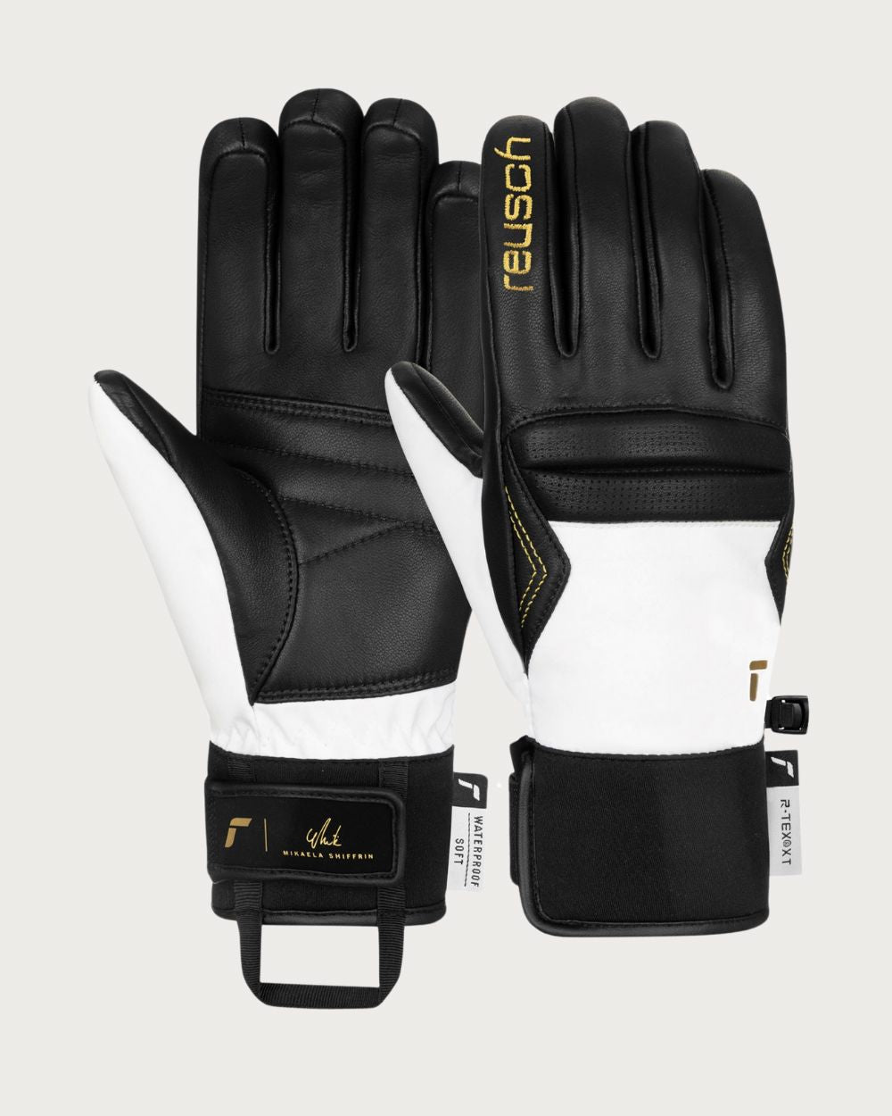 Womens Reusch Mikaela Shiffrin R-Tex XT Glove - Black/White Mittens Reusch
