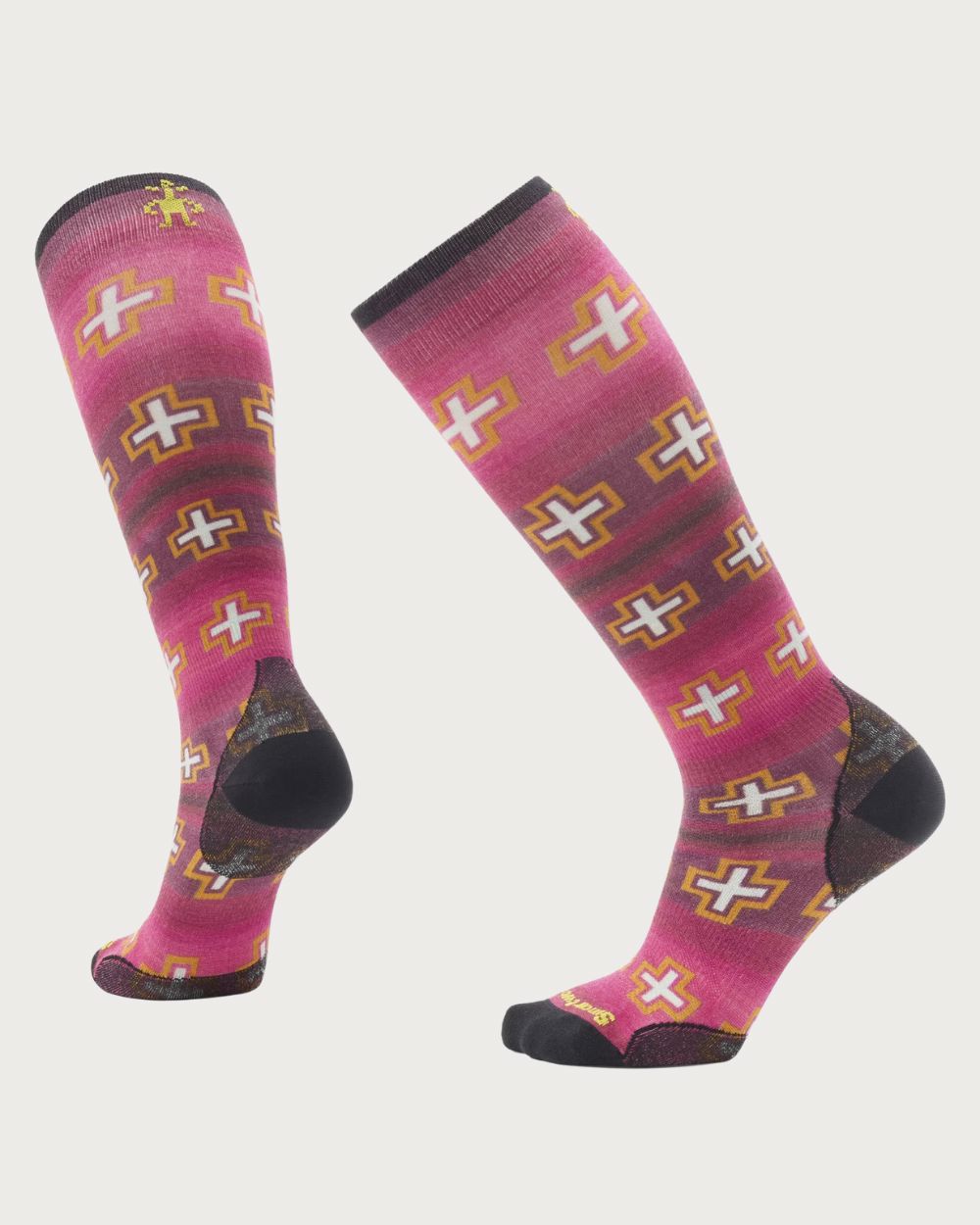 Women's Smartwool Zero Cushion Socks - Ski Paths Crossed Print Socks Smartwool