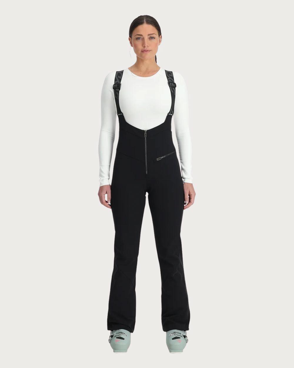Womens Spyder Strutt Bib Pant - Black Pants Spyder