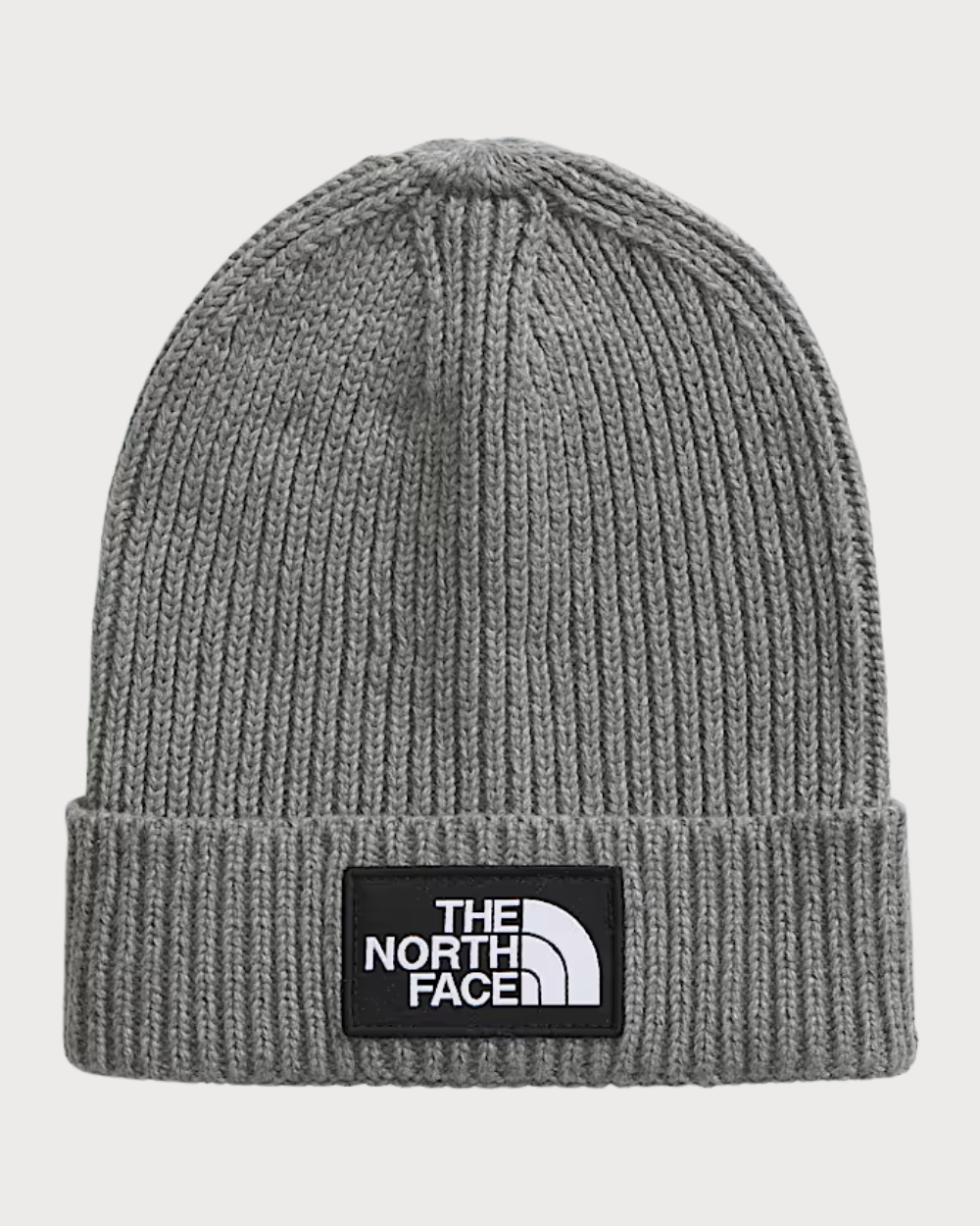 The North Face Logo Box Cuff Beanie - TNF Grey Heather