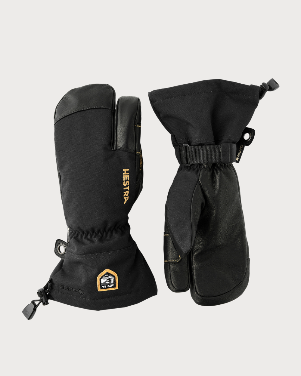 Hestra Army Leather Gore-Tex 3 Finger Mitten - Black