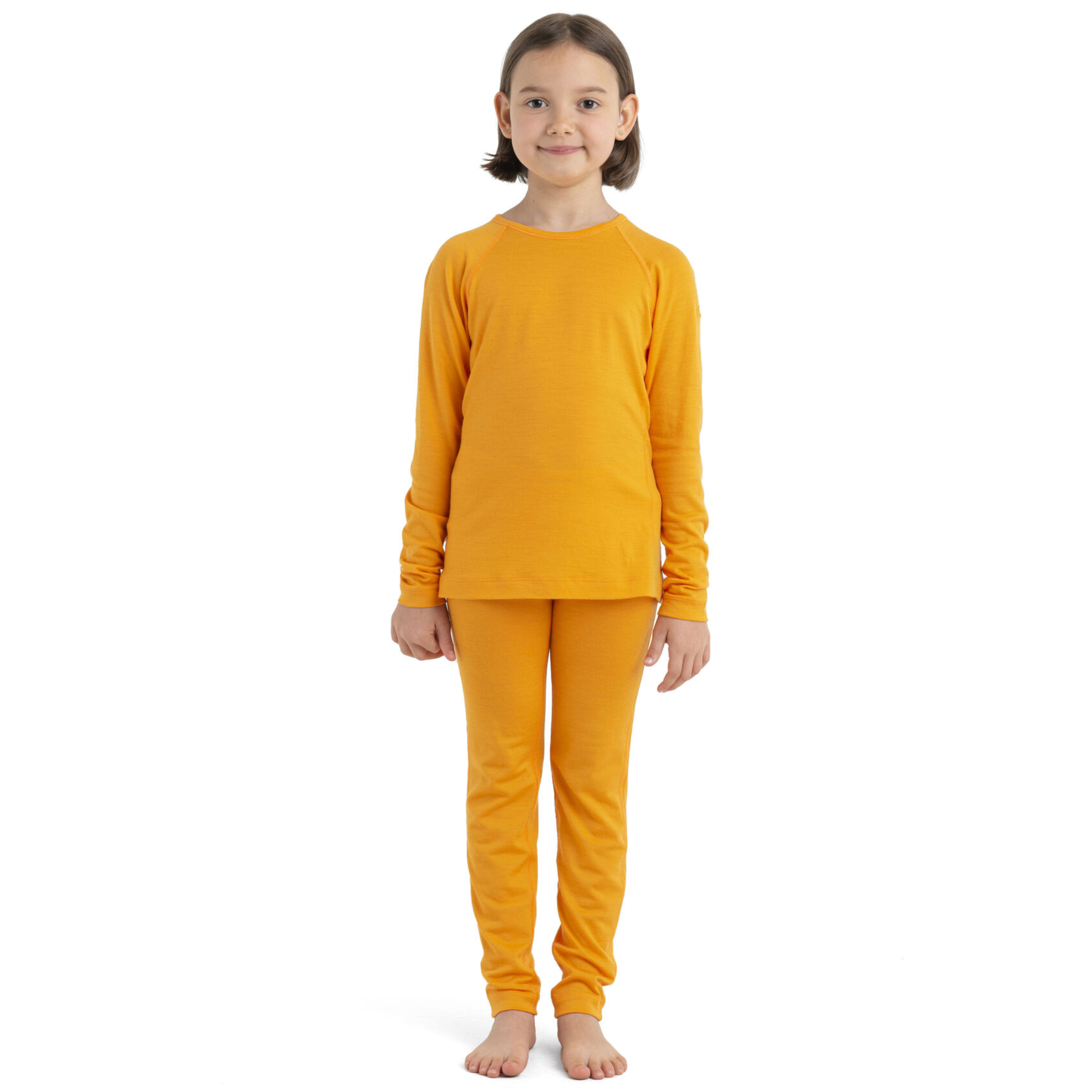 Kids Icebreaker Merino 200 Oasis Thermal Leggings - Solar
