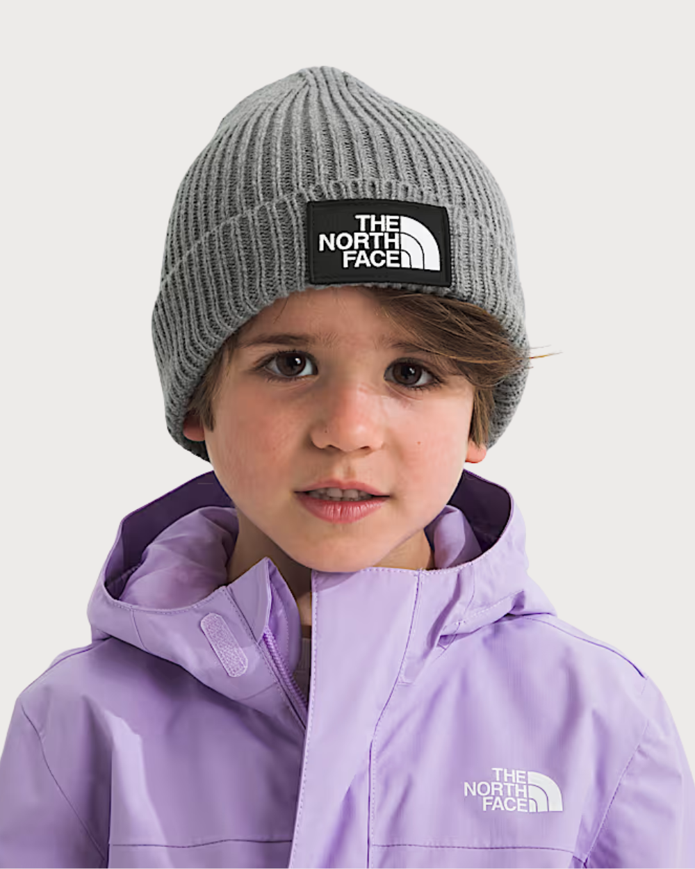 Kids The North Face Logo BX CFD Beanie - Grey Heather