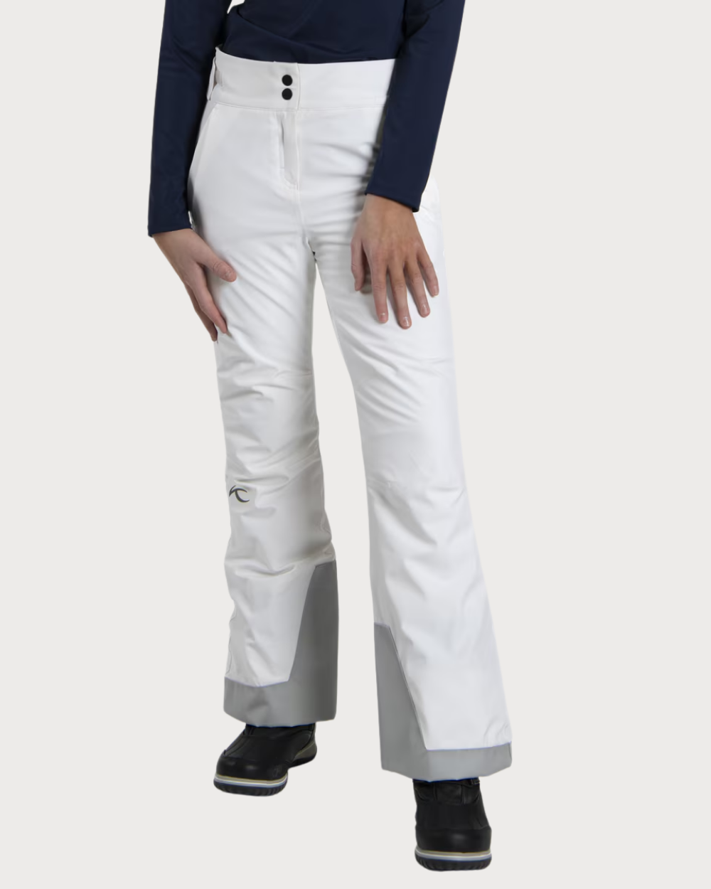 Girls Kjus Whiteout Pant - White/Alloy