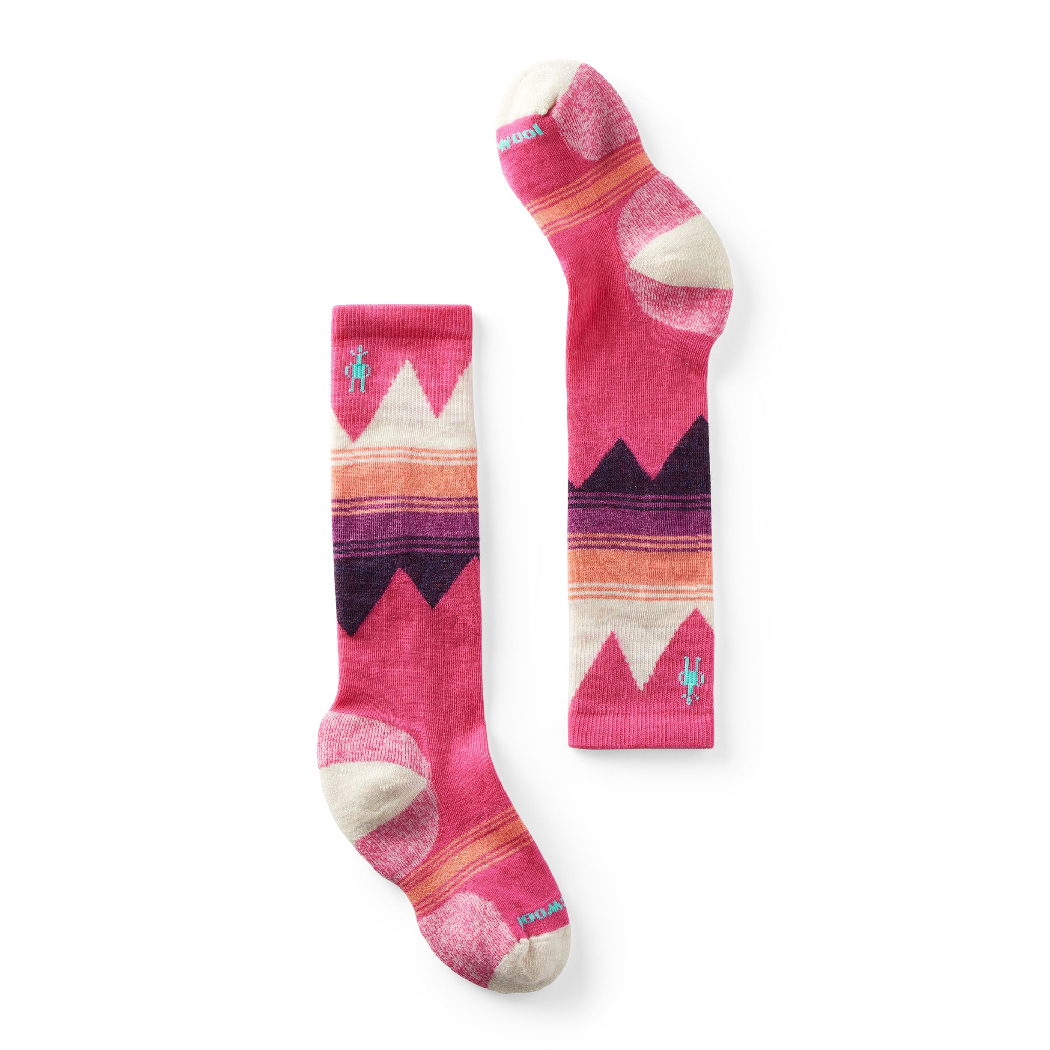 Kids Smartwool Ski Light Cushion Socks - Power Pink