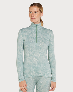 Womens Icebreaker Merino 260 Thermal Vertex Long Sleeve Half Zip - Form Moss