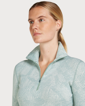 Womens Icebreaker Merino 260 Thermal Vertex Long Sleeve Half Zip - Form Moss
