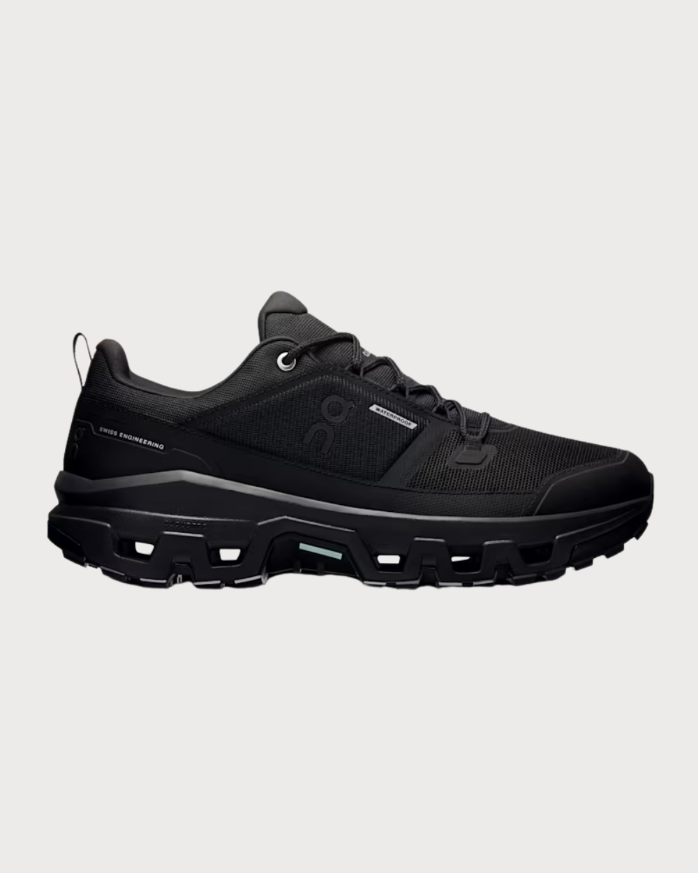 Mens On Cloudrock Low Waterproof Boot - Black