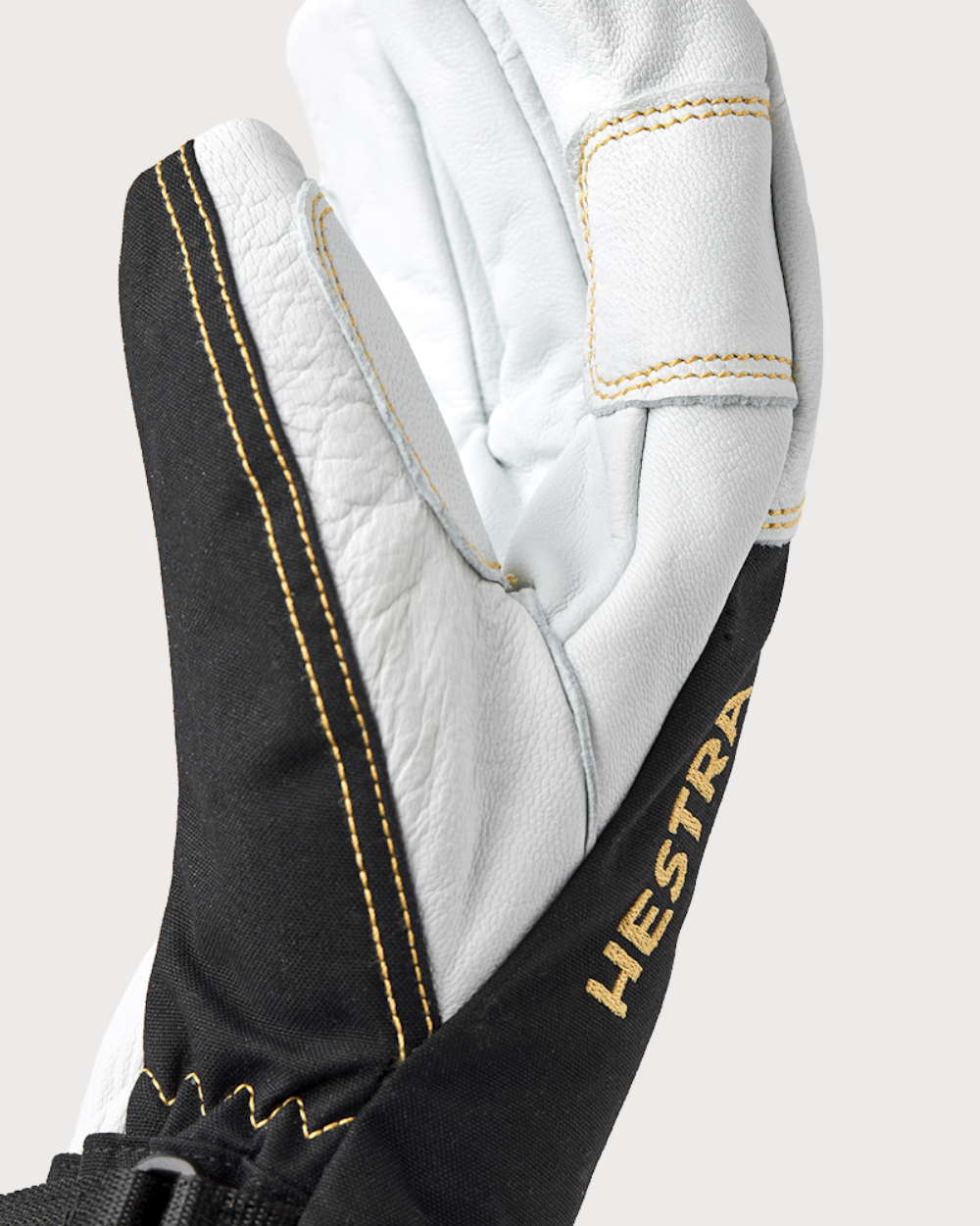 Mens Hestra Army Leather Gore-Tex Glove - Black / Natural Grey