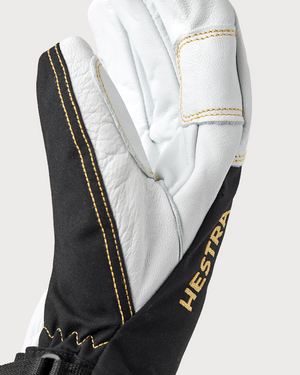 Mens Hestra Army Leather Gore-Tex Glove - Black / Natural Grey