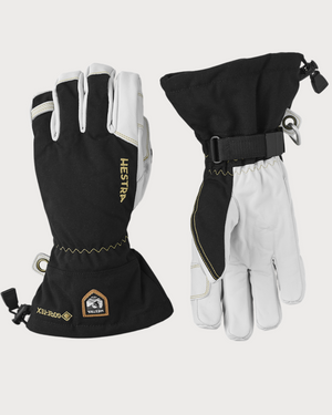 Mens Hestra Army Leather Gore-Tex Glove - Black / Natural Grey
