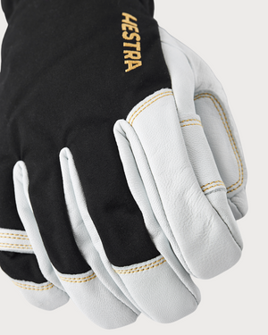 Mens Hestra Army Leather Gore-Tex Glove - Black / Natural Grey
