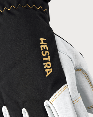 Mens Hestra Army Leather Gore-Tex Glove - Black / Natural Grey