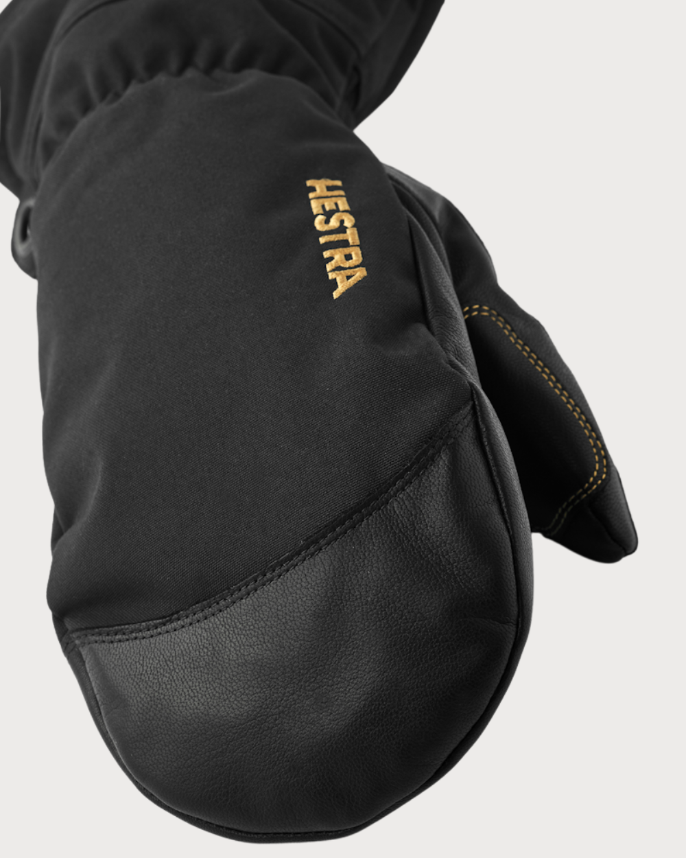 Hestra Army Leather GORE-TEX 3 Finger Mitten - Black / Black Mittens Hestra 