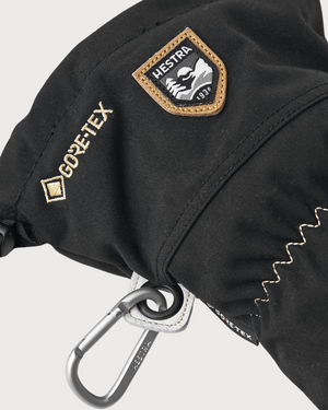 Hestra Army Leather Gore-Tex 3 Finger Mitten - Black/Natural Grey