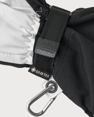 Hestra Army Leather Gore-Tex 3 Finger Mitten - Black/Natural Grey