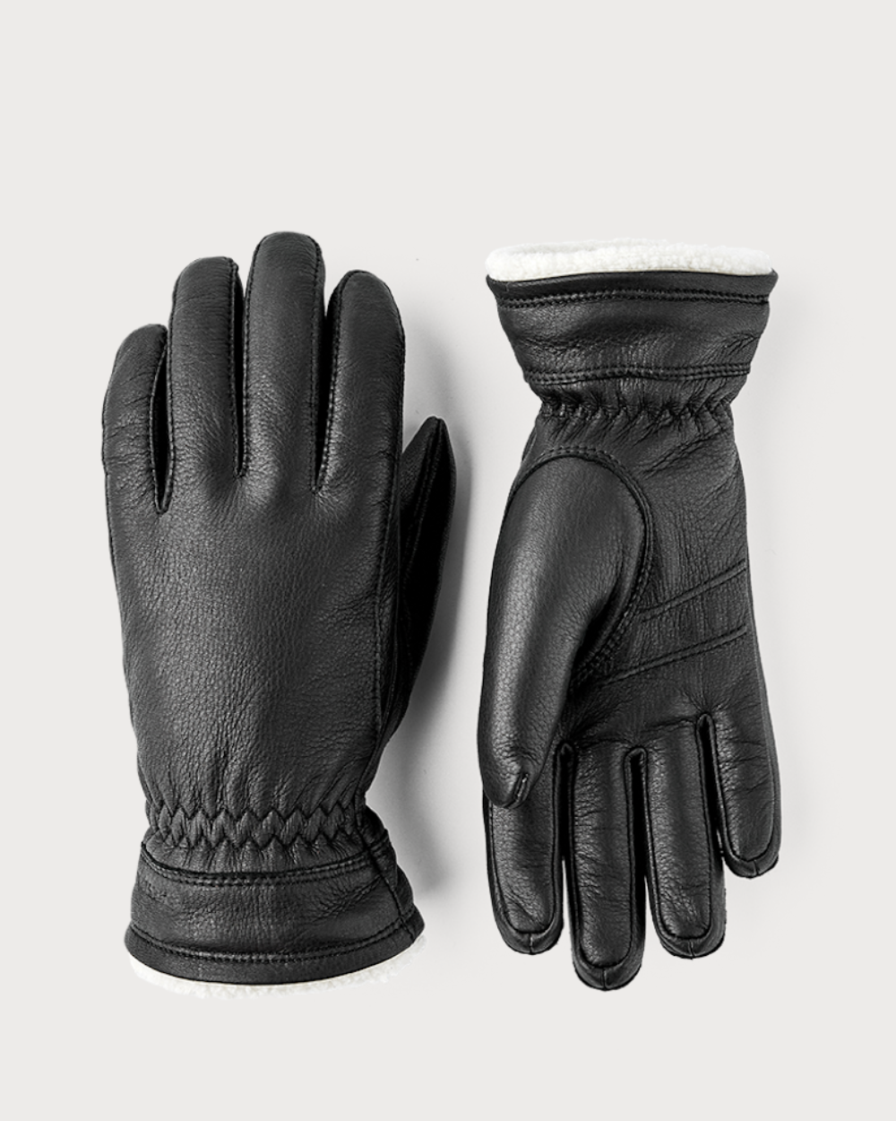 Womens Hestra Deerskin Buvika Primaloft Après Glove - Black